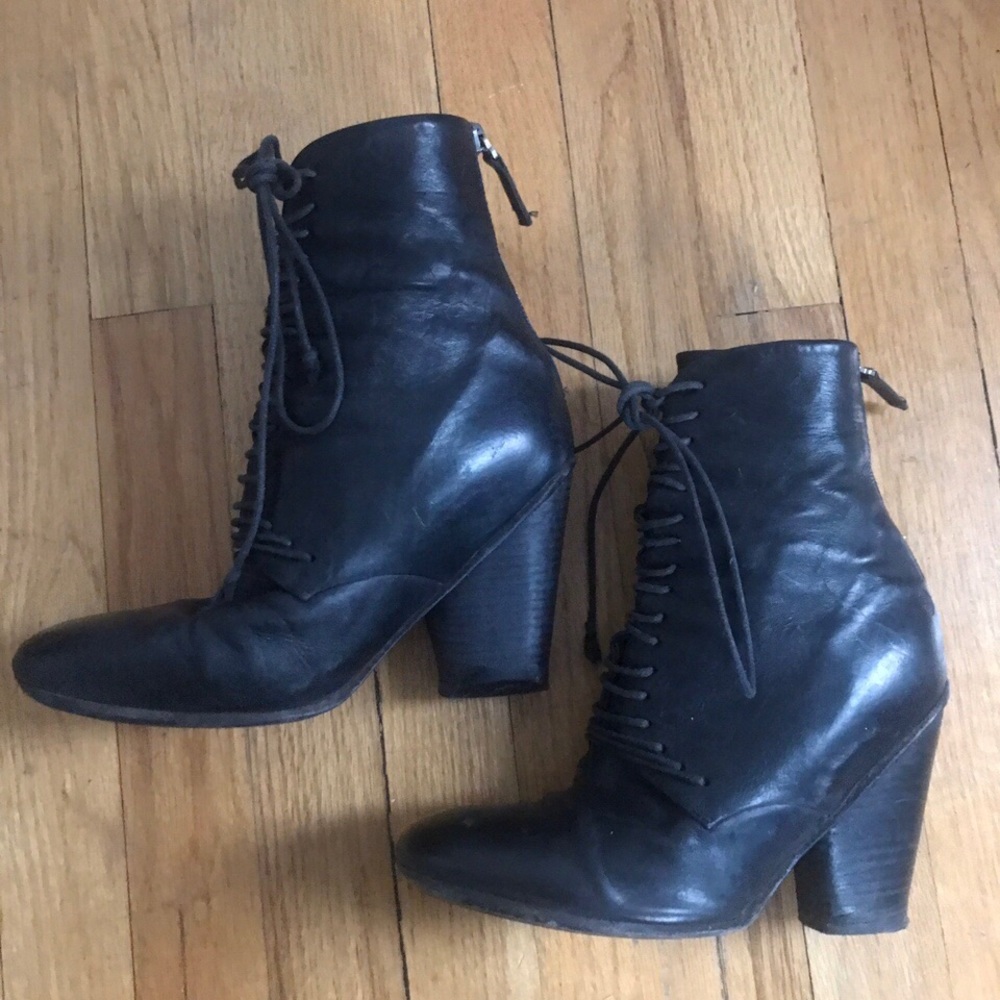 Marsell leather lace up heeled boots